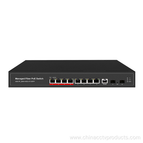 8 ports 1000Mbps Layer 2 Managed PoE Switch(POE0802M(4BT))